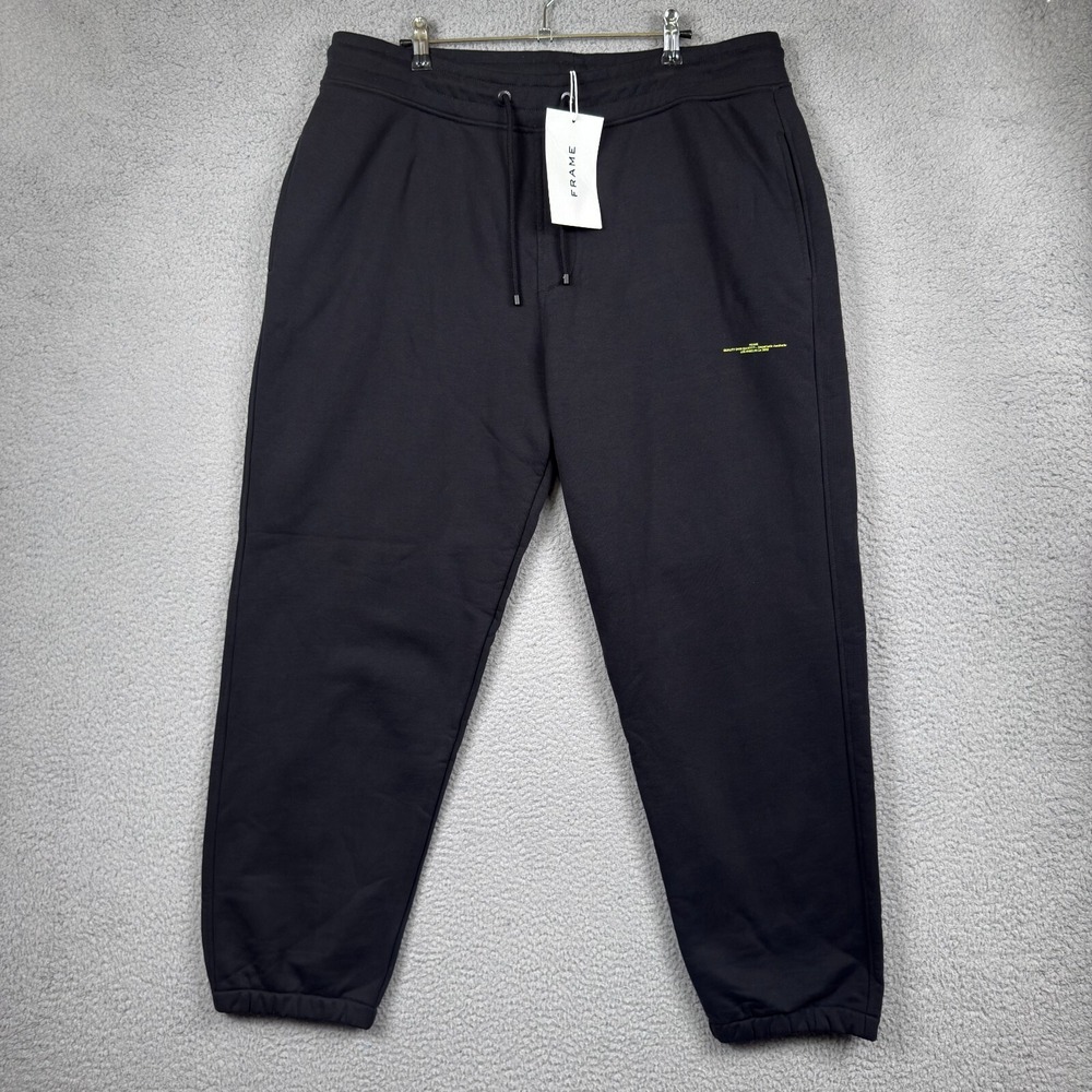 Frame Jogger Mens XXL Black‎ Sweatpants Stretch Designer Lounge Athleisure $248